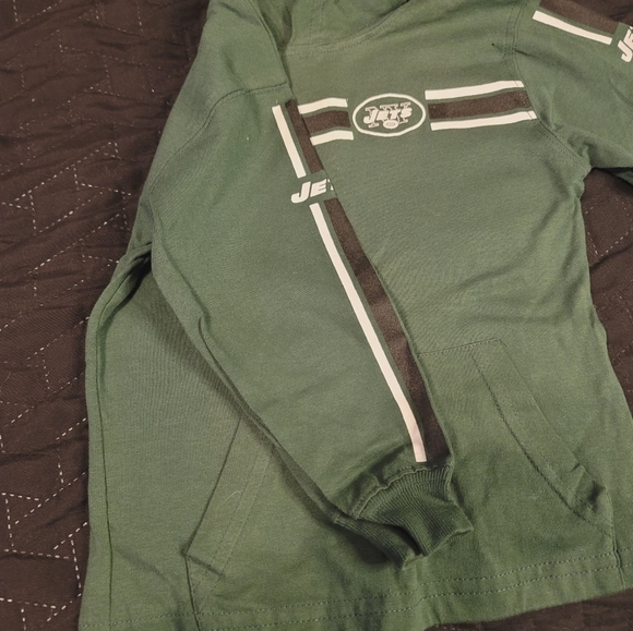 NWT- Jets long sleeve kids top with hood - Picture 2 of 7